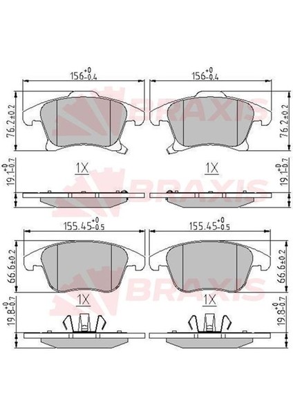 Ön Fren Balatası Galaxy S Max 15 /> Mondeo Iv 14 /> 16 Jant 1,5 2,0 Eco Boost / 2,0tdcı