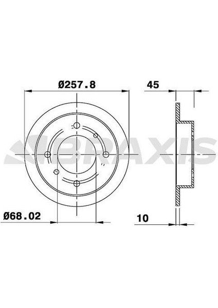 Fren Diski Arka Duz Prımera P10 P11 96>02 1.6 2.0 Almera Iı 1.5 00>06 258X4