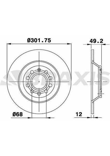 Fren Diski Arka A6 2.0 / 2.4 / 2.7 / 3.0 / 3.0 Quattro 05>