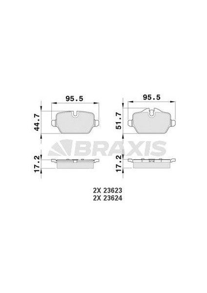 Arka Fren Balatası Bmw E90 E87