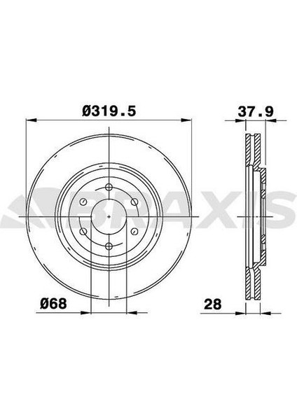 Fren Diski Ön Havalı Nıssan Navara D40 05-11 Pathfınder 05-11 (320X6) 17 Jant