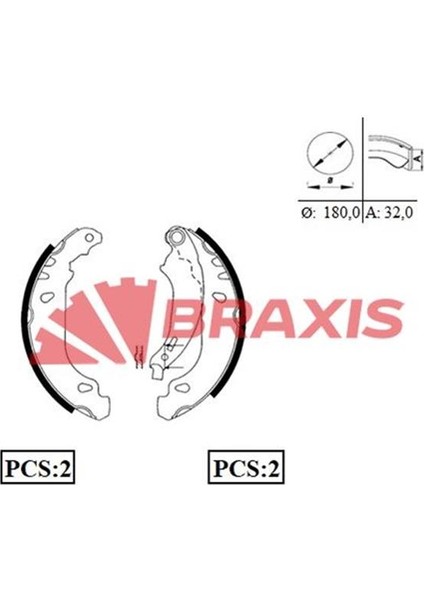 Arka Fren Balatası Pabuc P206 P206+ (T3E) 1.1 1.4 1.4hdı 1.6 1.9d Abs 98>