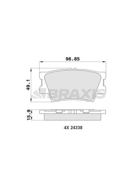 Arka Fren Balatası Rav 4 Iıı 06>11 Camry 06>11