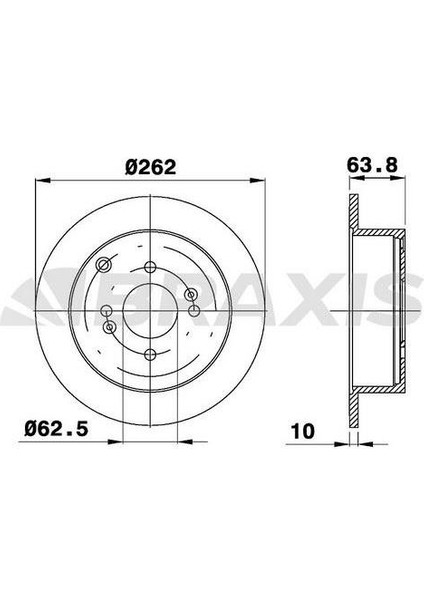 Fren Diski Arka Hyundaı Accent Era 2006-> Getz 2006-> I20 2008-> Kıa Rıo 2005-> (262X4)