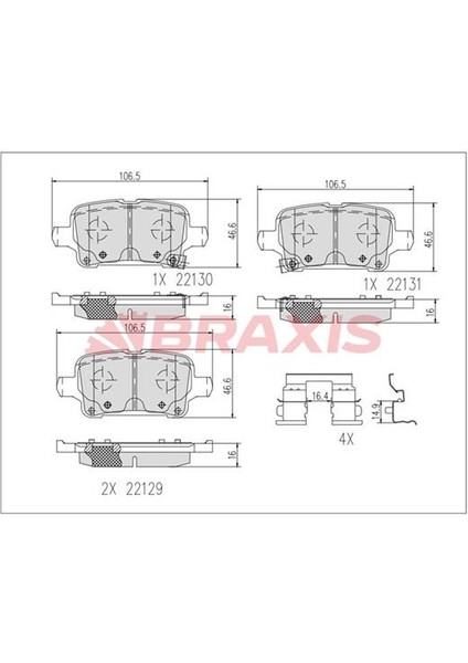 Fren Balatası Arka Astra K 15>