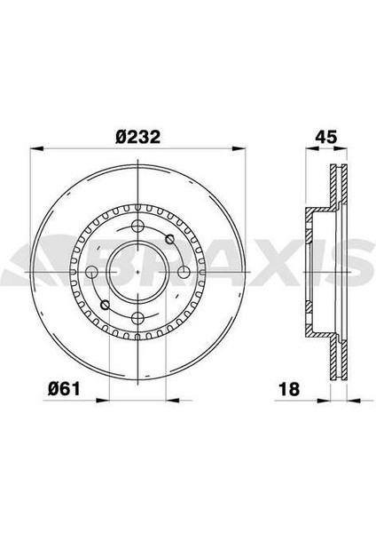 Fren Diski Ön Havalı Nıssan Almera H.b 95-00 (232X4) N15 Kasa