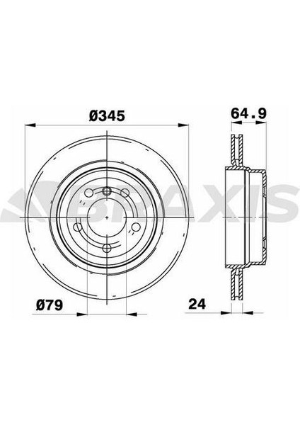 Fren Diski Arka Havalandırmalı Bmw E65