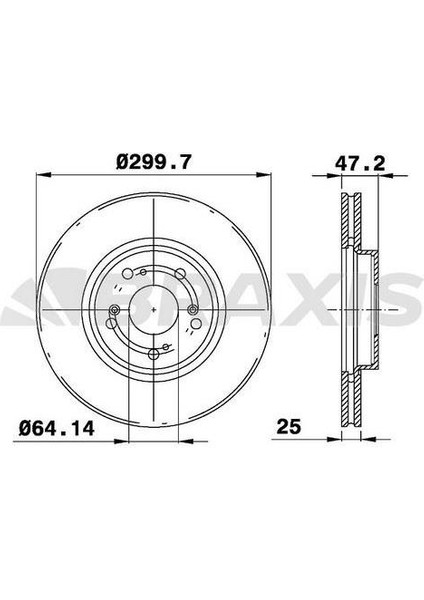 Fren Diski Ön Havalı Honda Accord Vııı 202 Cdtı 204 03-08 (300X5)