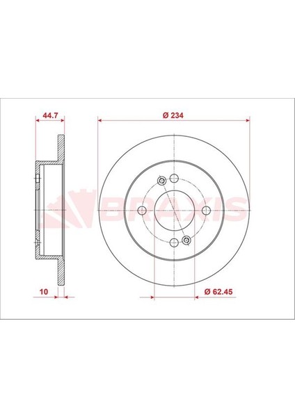 Fren Diski Arka Hyundaı I10 08->