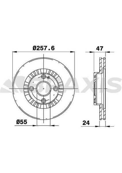 Fren Diski Ön Havalı 323 01>03 257X4