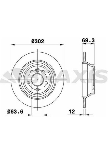 Fren Diski Arka Volvo / V70 Iıı D4 13> S80 Iı / 2.0 / 3.2 / 2.0tdı 08> XC70 06>