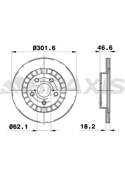 Fren Diski Arka Havalı Rav 4 96>00 302X5
