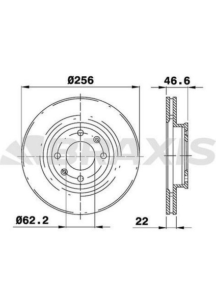 Fren Diski Ön Hyundaı Accent Era 2006-2011 Kıa Rıo 2005-> I20 2007-> 256MM