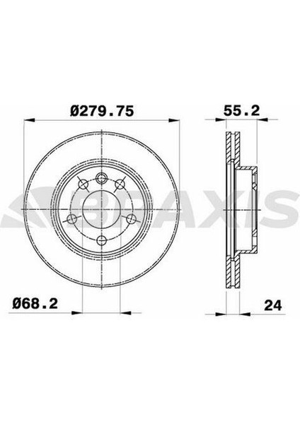 Fren Diski Ön Havalı Transporter T4 1.9d / Td 2.4d 2.5tdı 96>03