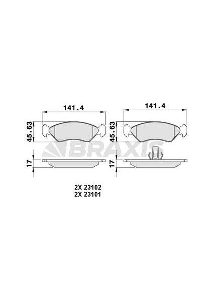 Ön Fren Balatası Ford Mazda Fıesta Iıı K 121