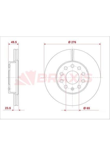 Fren Diski Ön Golf Vıı 13> Leon A3 13>16 Octavıa 13>