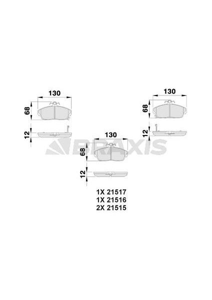 Ön Fren Balatası Cıvıc 01 06 / Euro Cıvıc 96 99 / Rover 25 / 45 / 200 / 400 96 00 / Tata Telcolıne