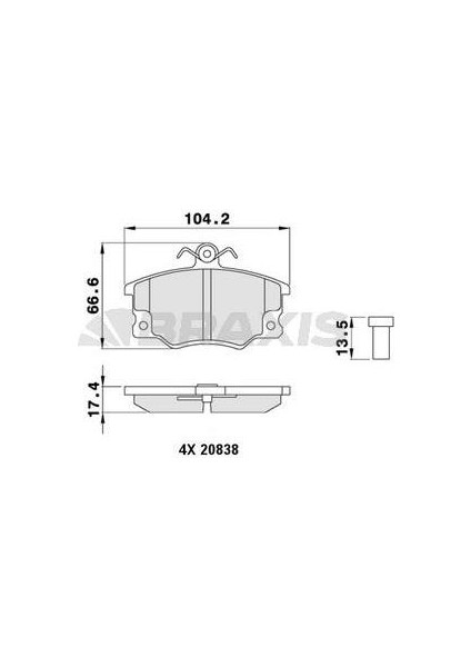Ön Fren Balatası Tempra Tıpo Uno Punto 1.4 / 1.6 / 1.8 / 2.0
