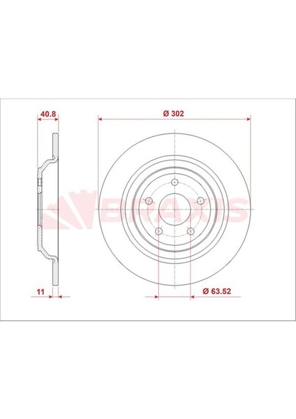 Fren Diski Arka Focus Iıı 2.3 Rs Awd 14 >