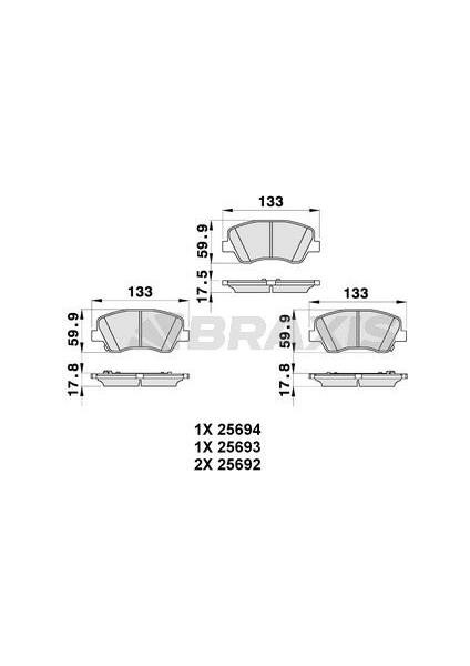 Ön Fren Balatası Hyundaı Elantra 2011 -> Elantra 2016 ->