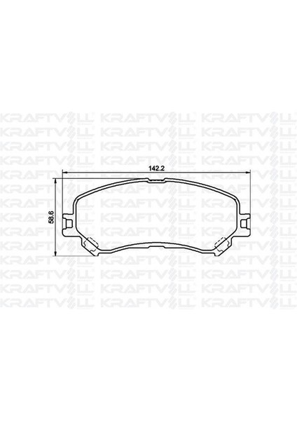 Ön Fren Balatası Renault Megane Iv 15> Scenıc Iv 15> Talısman 15> G:142 mm Y:58,5mm K:18,6 mm