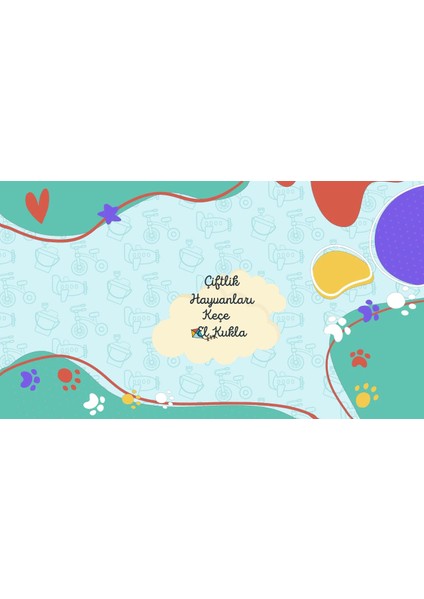 Elite 6 Parça Çiftlik Hayvanları Keçe El Kukla Set , Eğitici Oyuncak 1 Adet