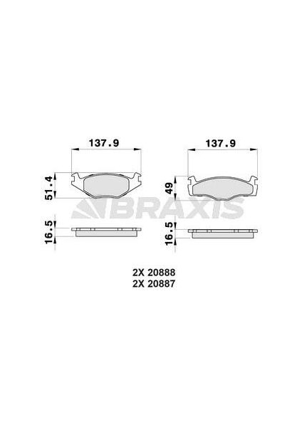 Ön Fren Balatası Polo 94>99 Cordoba 94>99 Ibıza 93>02