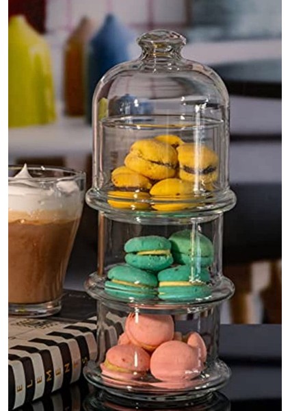 Elite Villa Patisserie 3 Katlı Sunumluk/kurabiyelik Küçük Boy 1 Adet modelleri