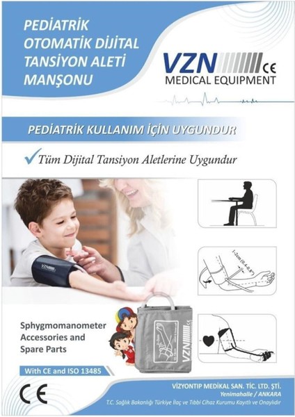 Çocuk Aleti Manşonu Manşet Kol Bezi Manşonu - Çocuk Manşon