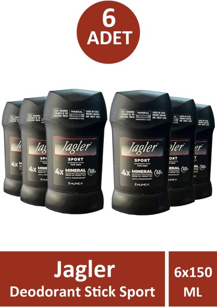 Sport Deodrant Stick For Men 50 gr 6 Adet