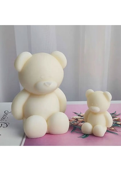Epoksi Silikon Taş Tozu Beton Mum Kalıbı Büyük Boy Sevimli Ayıcık Kalıbı 7.8X7X6.7 cm fırsatları