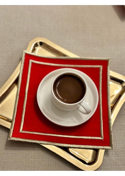 Elite Gold Nakışlı Kırmızı Kokteyl Peçetesi 1 Adet fiyatları
