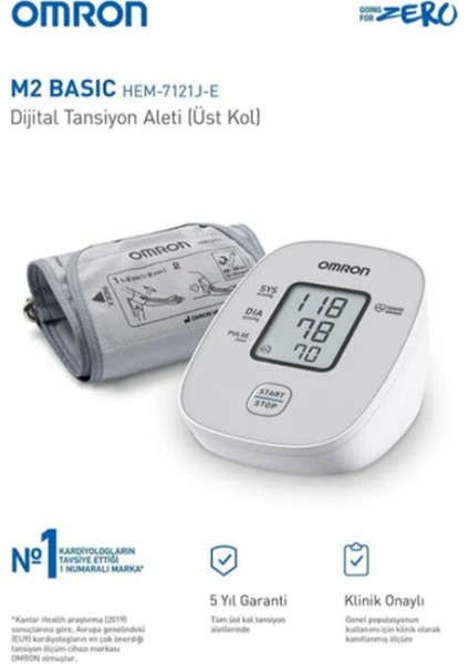 M2 Basic HEM-7121J-E Intellisense Koldan Tansiyon Ölçer
