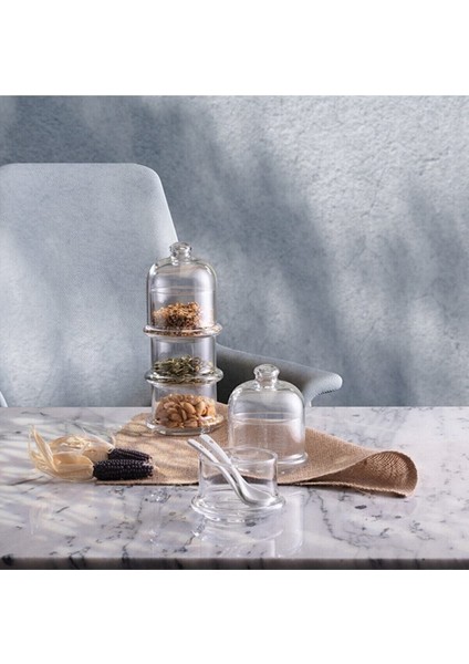 Elite 96986 3 Katlı Villa Patisserie Kapaklı Servis Kasesi, Sunumluk Drajelik Orta Boy 1 Adet modelleri