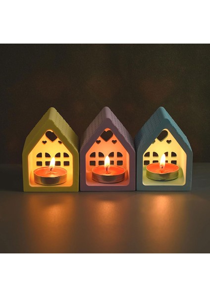 Epoksi Tealight Mumluk Ev Dekorasyonu Beton Silikon ve Taş Tozu Kalıbı 8X10 cm fırsatları