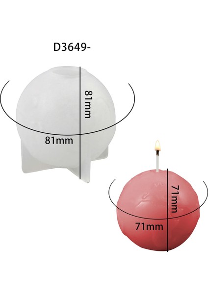 Epoksi Silikon Küre Dünya Haritası Taş Tozu Kalıbı 8.1 cm