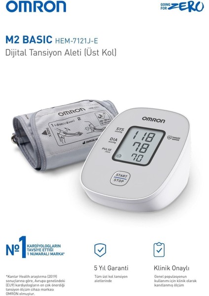 M2 Basic HEM-7121J-E Tansiyon Aleti 2 Adet