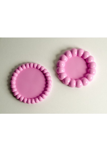 Elite Dekoratif Pembe Bubble Tabak Seti (2'li) 1 Adet
