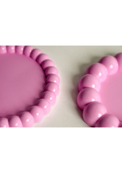 Elite Dekoratif Pembe Bubble Tabak Seti (2'li) 1 Adet