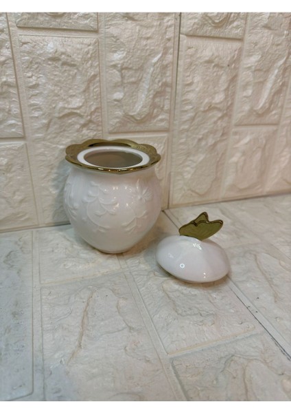 Elite Lüx Gold Line Porselen Şekerlik 10X8 cm 1 Adet