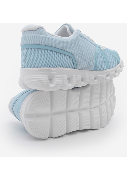 Kadın Sneaker Eva Taban Örgü Triko Koşu Ve Yürüyüş Spor Ayakkabı Renvis Mavi