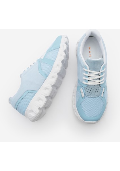 Kadın Sneaker Eva Taban Örgü Triko Koşu Ve Yürüyüş Spor Ayakkabı Renvis Mavi