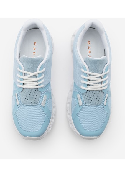 Kadın Sneaker Eva Taban Örgü Triko Koşu Ve Yürüyüş Spor Ayakkabı Renvis Mavi