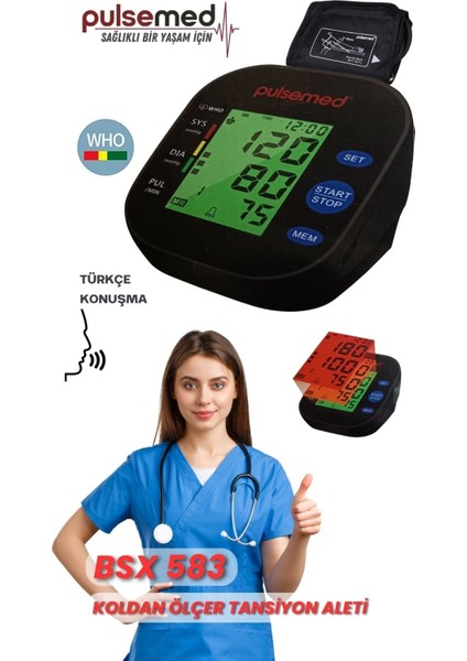 Türkçe Konuşan Dijital Tansiyon Ölçüm Cihazı BSX583