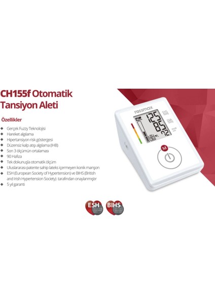 CH155F Üst Kol Tipi Otomatik Tansiyon Aleti 2 Yıl Güvenceli fiyatları