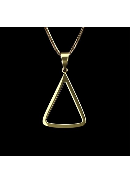 8 Ayar Altın Kolye Ucu Üçgen GM5779 1 gr