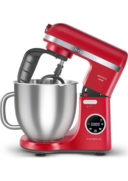 Mastermaid Chef Ultra D2000W Dijital Ekranlı Hamur Yoğurma Makinesi Imperial Red 7 L