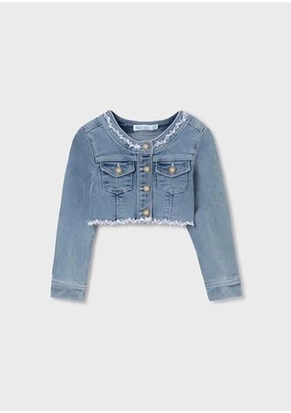 Abel&lula Kız Çocuk Mavi Denim Çeket 5369