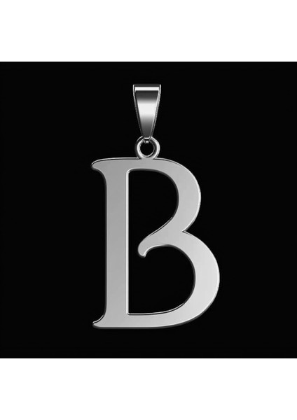 925 Ayar Gümüş Kolye Harf B SM6018