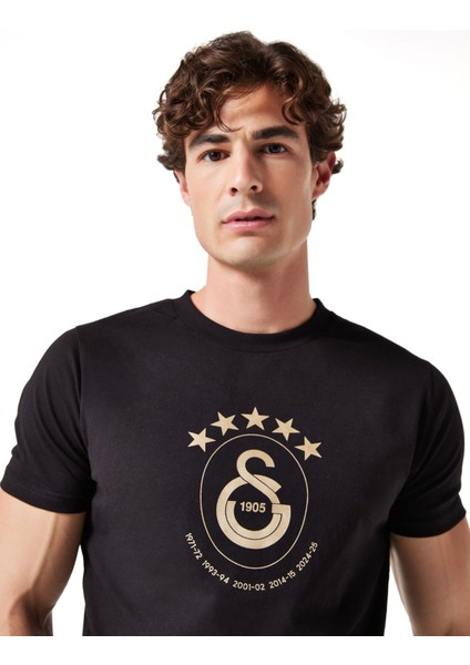 Lisanslı 2025 Logolu Şampiyonluk Siyah T-Shirt Hediye Icardi Ahşap Kutulu